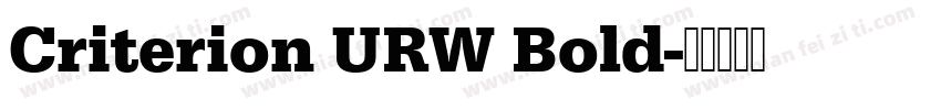 Criterion URW Bold字体转换